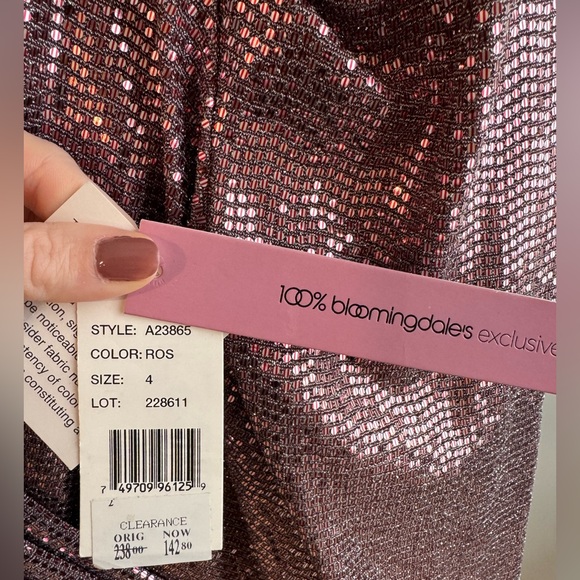 Rose Gold/Pink Aqua Brand- Formal New Years Eve cocktail dress - Picture 4 of 6